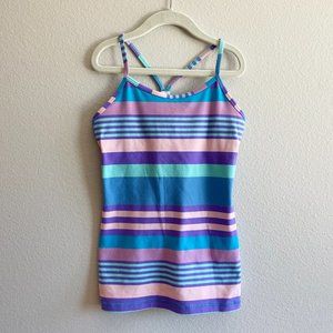 IVIVVA by Lululemon Power Y Tank Top Girls Striped Size 10